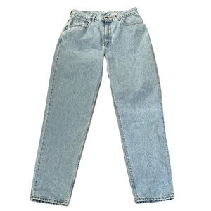 VTG 90s Aeropostale High-Rise Tapered Jeans Light Blue Wash Crisp Cotton USA 12L